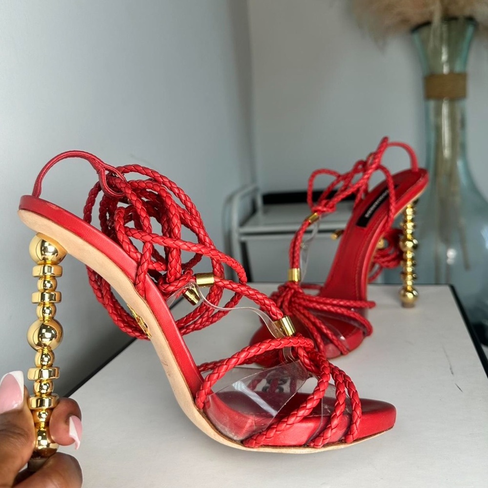 DSquared2 Woven Strappy High Heel Sandals